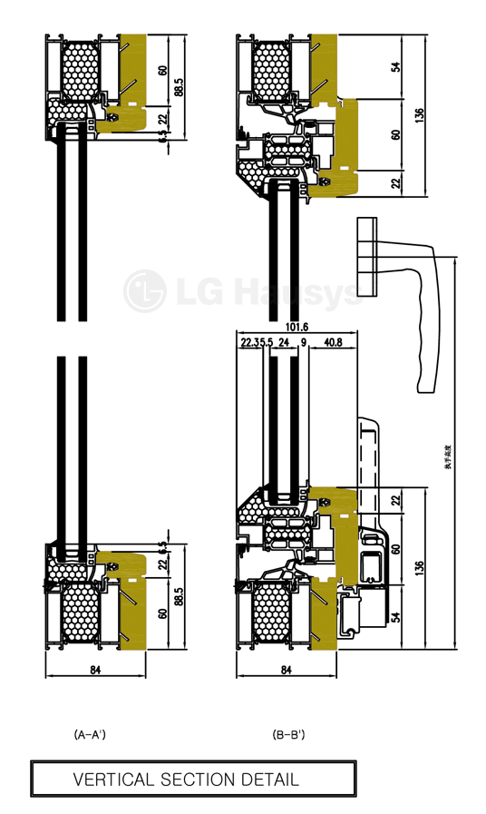 W84I PST (Parallel Sliding & Tilt) 产品结构图